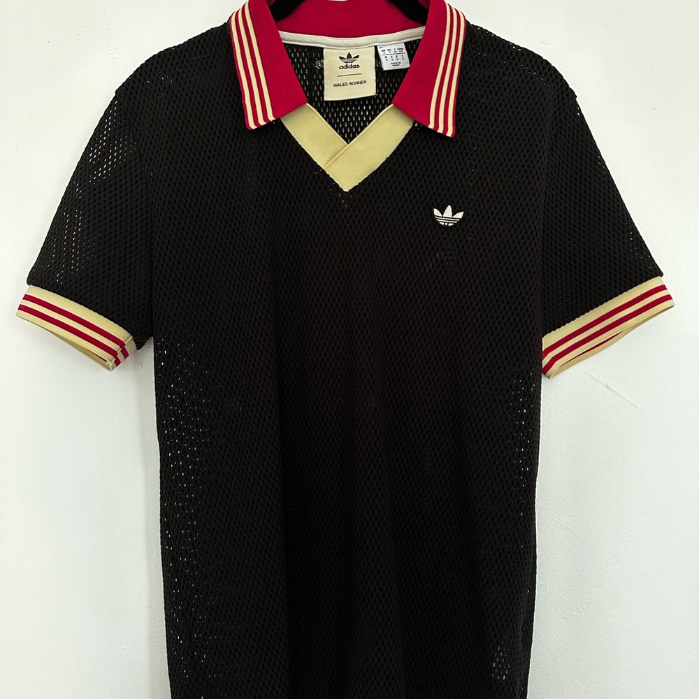 Wales Bonner x Adidas mesh polo shirt